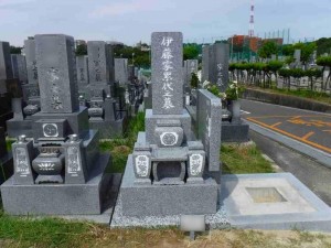 工事後　90×90　和型8寸角　墓誌付