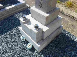 ➂ステンレス製花立施工