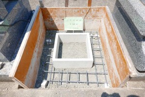 納骨マスの設置・配筋